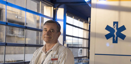 Médecin urgentistes, Christophe Prudhomme est porte-parole de l’Association des médecins urgentistes de France (AMUF) et délégué national de la CGT santé © Magali Delporte