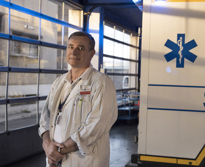 Médecin urgentistes, Christophe Prudhomme est porte-parole de l’Association des médecins urgentistes de France (AMUF) et délégué national de la CGT santé © Magali Delporte
