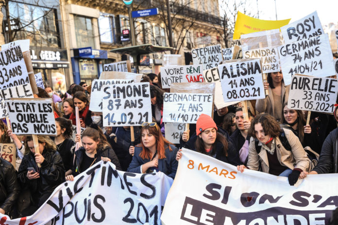 Manifestation féministe, le 8 mars 2022