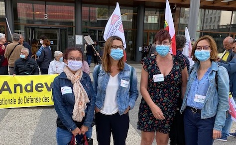 Les représentants de la FMF lors du rassemblement du 31 août (photo Denis Quinqueton)