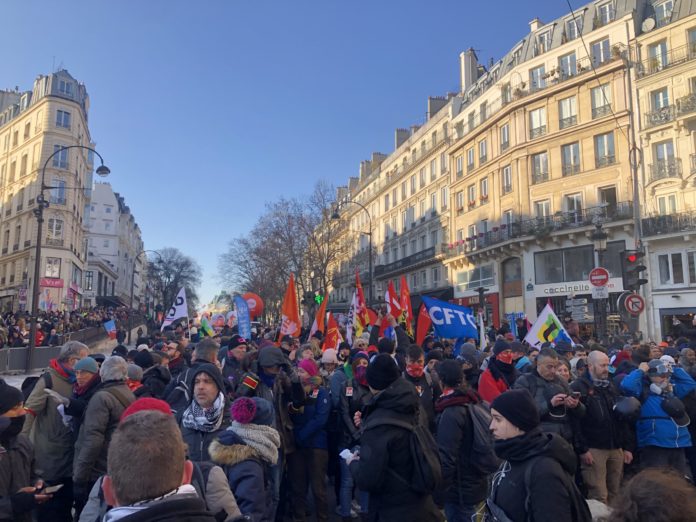 A l'occasion d'une manifestation contre la réforme des retraites en février 2023 © DR